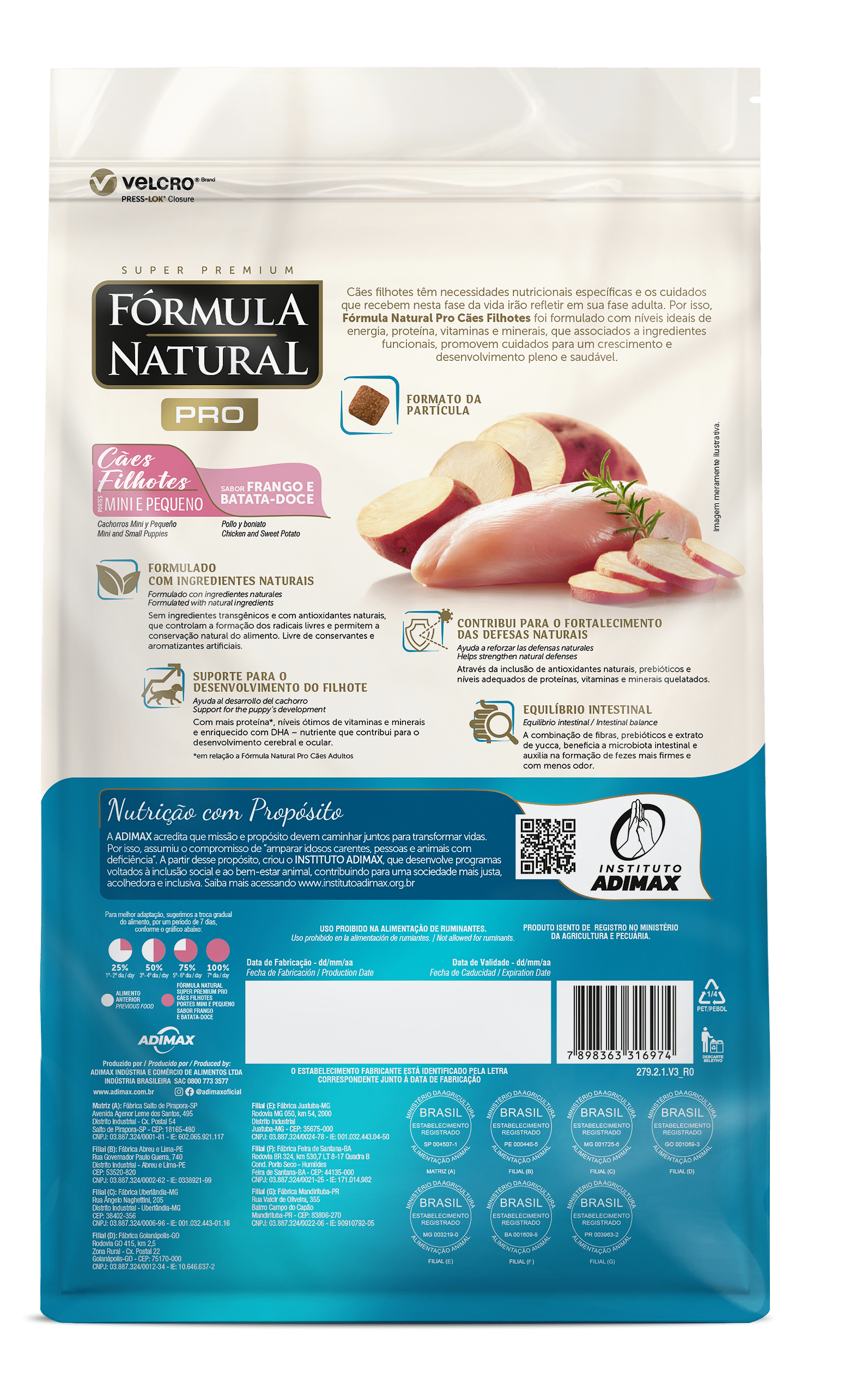 Fórmula Natural Pró Cães Filhotes Portes Mini E Pequeno Sabor